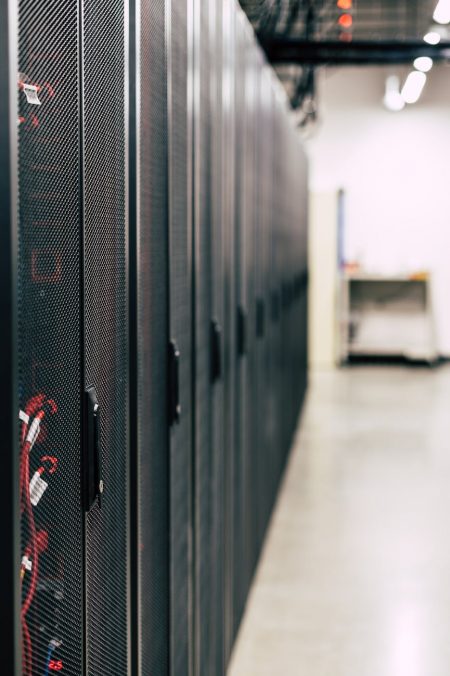 server racks on data center